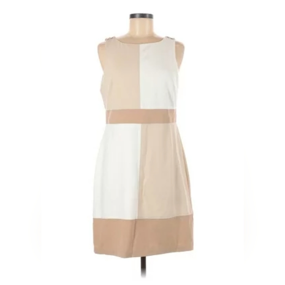 White House Black Market Women's Sleeveless Colorblock Shift Dress